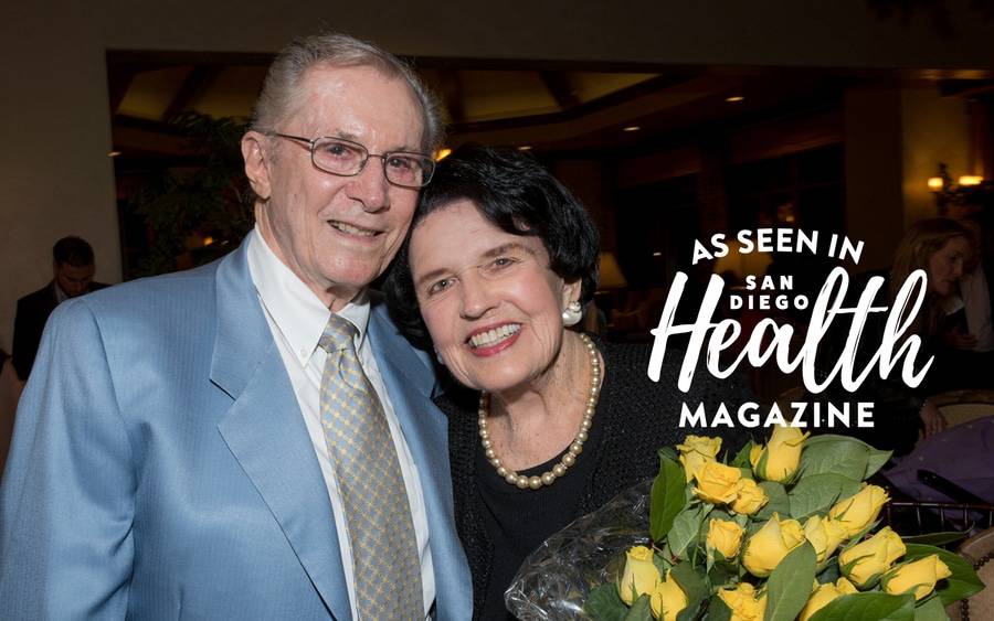 Husband and wife Warner and Debbie Lusardi, seen here smiling at the camera, gave a $25 million philanthropic gift to fund a much-needed expansion at Scripps Encinitas.