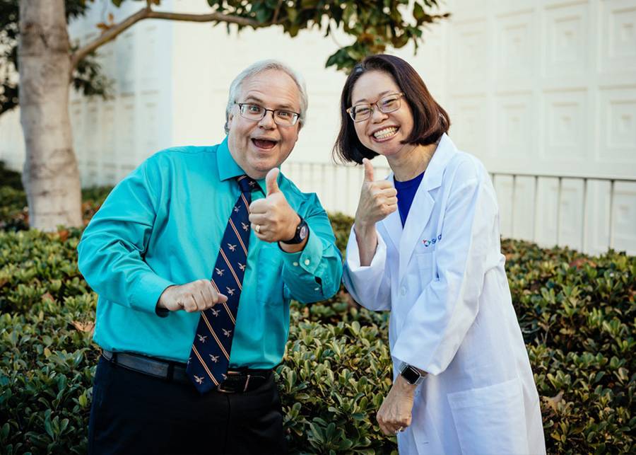 Michael Timson pictured with Lenny Lim, MD, an internal medicine doctor with Scripps Clinic.