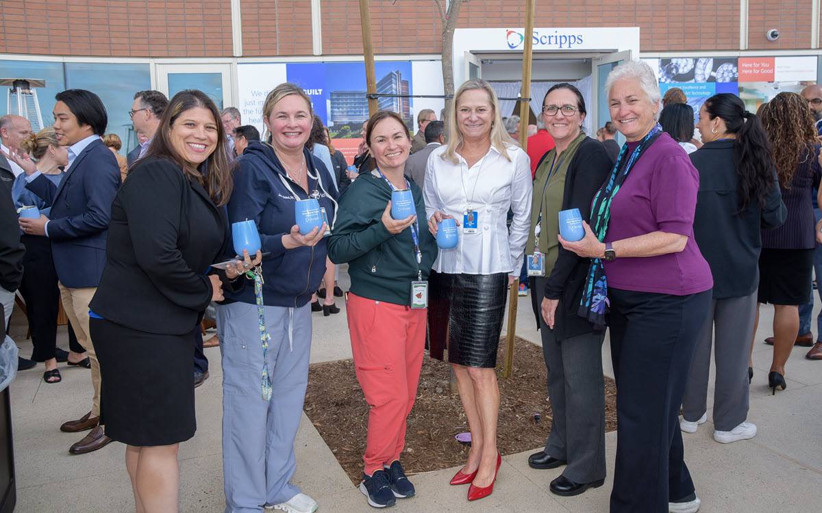 Hospital leadership celebrate the opening of the Scripps Memorial Hospital La Jolla new hospital tower.