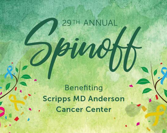 29th Annual Spinoff logo - benefiting Scripps MD Anderson Cancer Center
